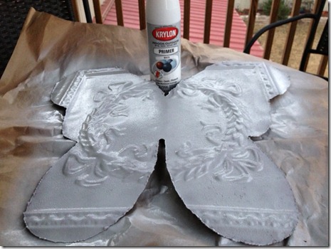Krylon Primer use to coat butterfly cutout