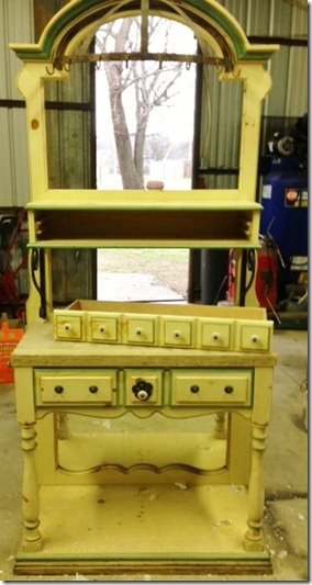 bakers rack being stripped